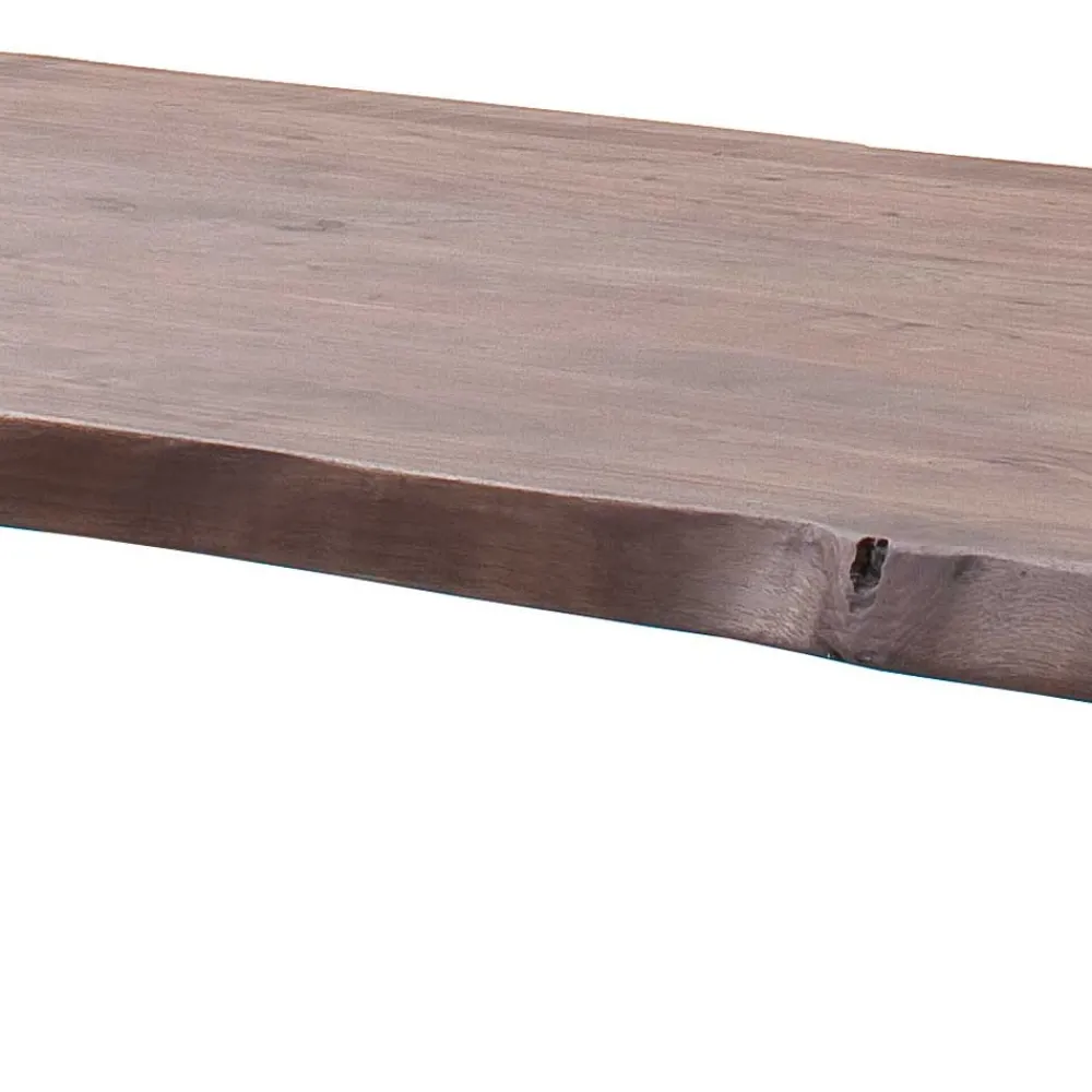 Wohnen Baumkanten Tisch aus Akazie in Walnuss Braun - Rodrico