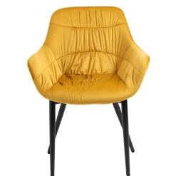 Wohnen Baumkanten-Esstisch und Samtstühle - Drobeta (fünfteilig)