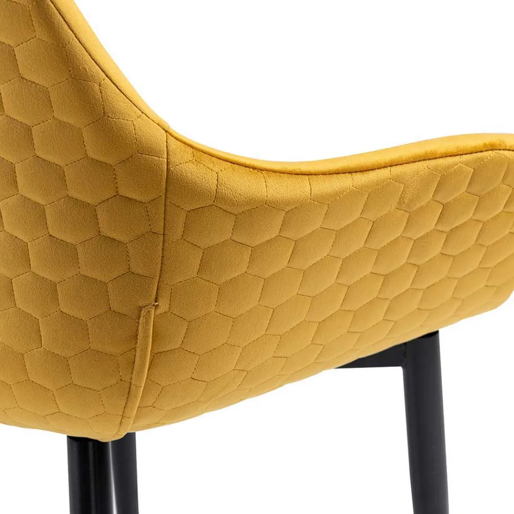 Wohnen Baumkanten-Esstisch und Samtstühle - Drobeta (fünfteilig)