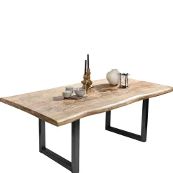 Wohnen Loft Möbel|Industrial Möbel*Baumkantentisch aus Mangobaum Massivholz - Danae