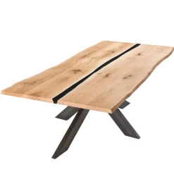 Wohnen Loft Möbel|Industrial Möbel*Baumkantentisch mit Epoxid-Harz-Einlage - Cocktail