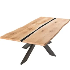 Wohnen Loft Möbel|Industrial Möbel*Baumkantentisch mit Epoxid-Harz-Einlage - Cocktail