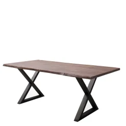 Wohnen Baumkantentisch mit X Gestell - Geniasan