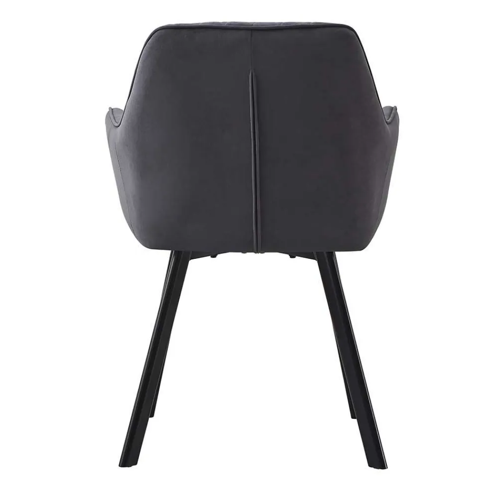 Wohnen Baumkantentisch und Samtstühle Set - Omanu (fünfteilig)