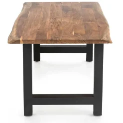 Wohnen Sitzgruppe*Baumkantentisch und Tischsessel Set - Eulena (fünfteilig)