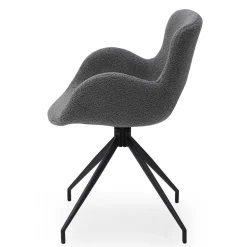 Wohnen Sitzgruppe*Baumkantentisch und Tischsessel Set - Eulena (fünfteilig)