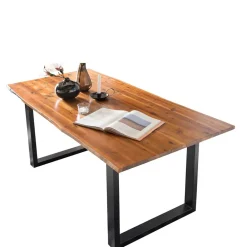 Wohnen Baumkantentisch und vier Stühle Set - Lago (fünfteilig)