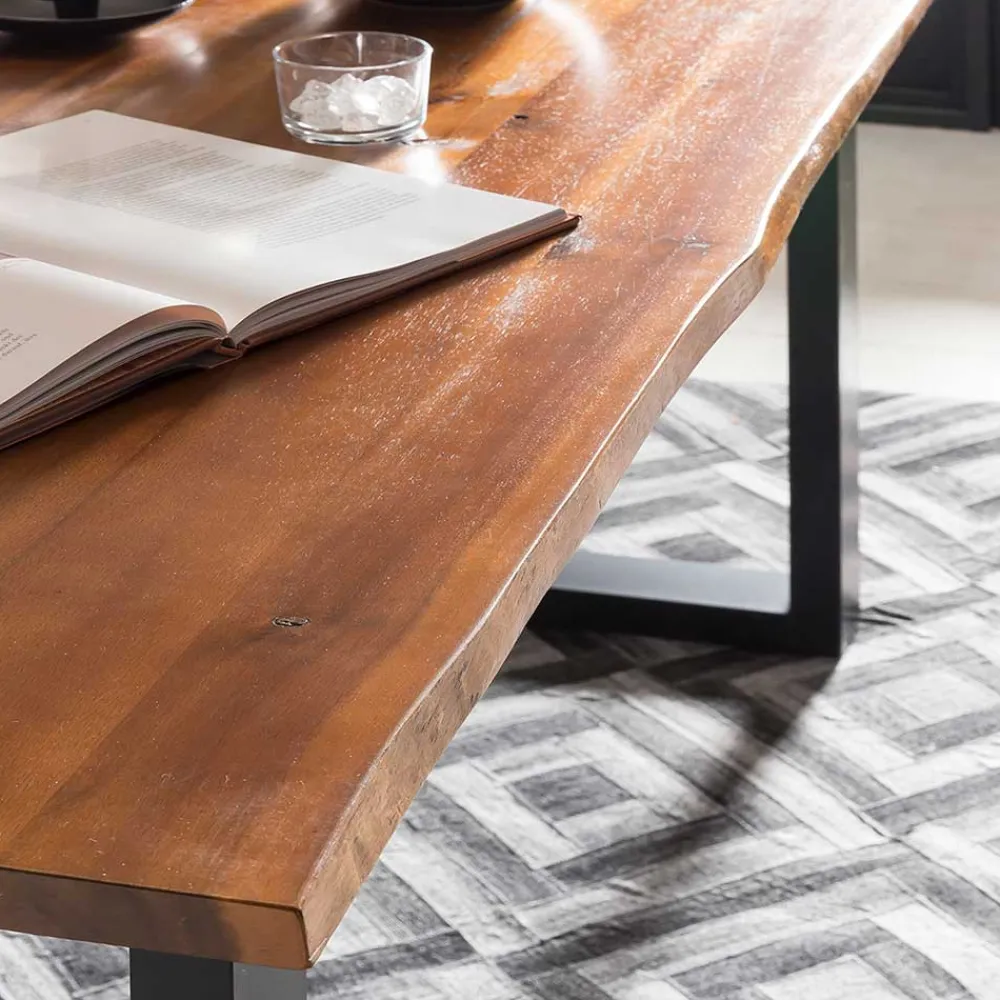 Wohnen Baumkantentisch und vier Stühle Set - Lago (fünfteilig)