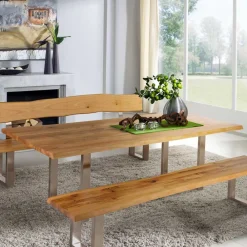 Wohnen Baumtisch aus Wildeiche Massivholz - Cantinos