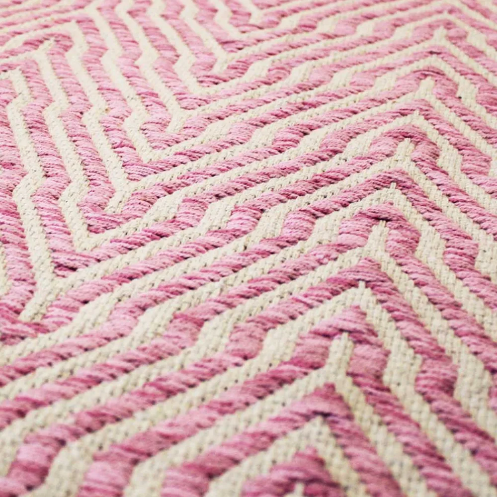 Wohnen Weiße Möbel|Teppiche*Baumwollteppich mit Zickzack-Muster - Garrysa