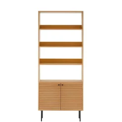 Wohnen Retro Möbel|Wohnzimmer-Regale*Bücherregal mit Eiche Furnier - Virona