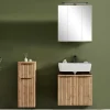 Wohnen Beckenschrank & Spiegelschrank & Unterschrank - Crystoga (dreiteilig)