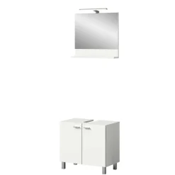 Wohnen Glasmöbel|Badezimmer Komplett*Beckenunterschrank und Spiegel Set - Harmone (zweiteilig)