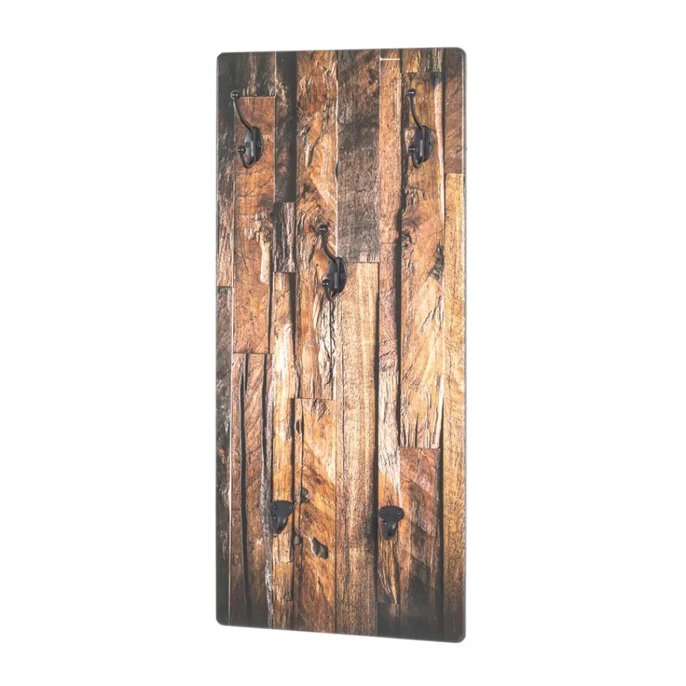 Wohnen Bedruckte Garderobe im Vintage Holz Dekor - Cuyano