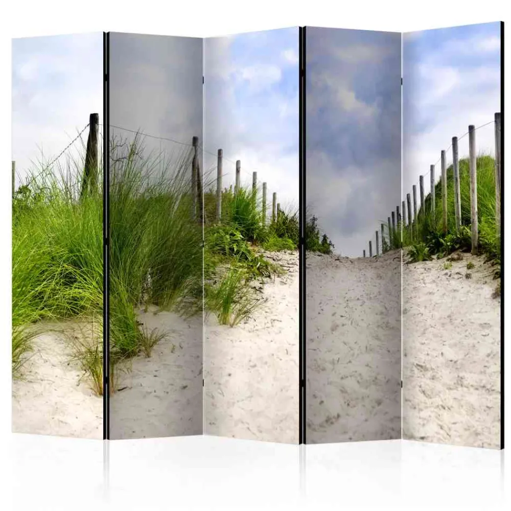 Wohnen Bedruckter Bild Paravent Dünenweg - Veccio