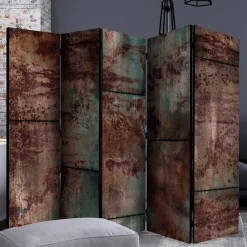 Wohnen Bedruckter Paravent in Metallstruktur Optik - Save