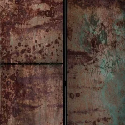 Wohnen Bedruckter Paravent in Metallstruktur Optik - Save