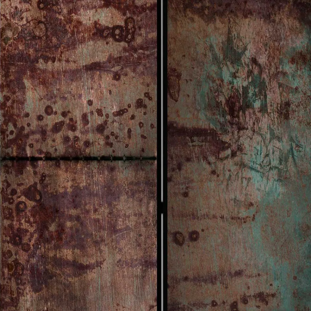 Wohnen Bedruckter Paravent in Metallstruktur Optik - Save