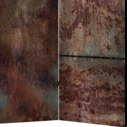 Wohnen Bedruckter Paravent in Metallstruktur Optik - Save