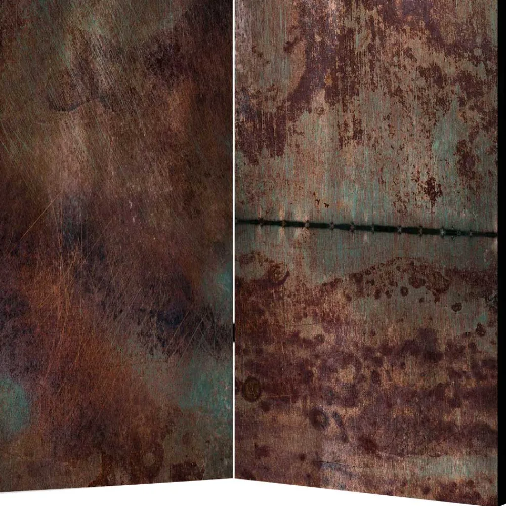 Wohnen Bedruckter Paravent in Metallstruktur Optik - Save