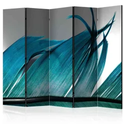 Wohnen Paravents|Wohnzimmer-Regale*Bedruckter Paravent in Türkis & Grau - Roccoss