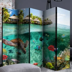 Wohnen Paravents|Kinder-Paravents*Bedruckter Paravent Urlaubsträume Meer & Bewohner - Luzillo