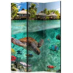 Wohnen Paravents|Kinder-Paravents*Bedruckter Paravent Urlaubsträume Meer & Bewohner - Luzillo