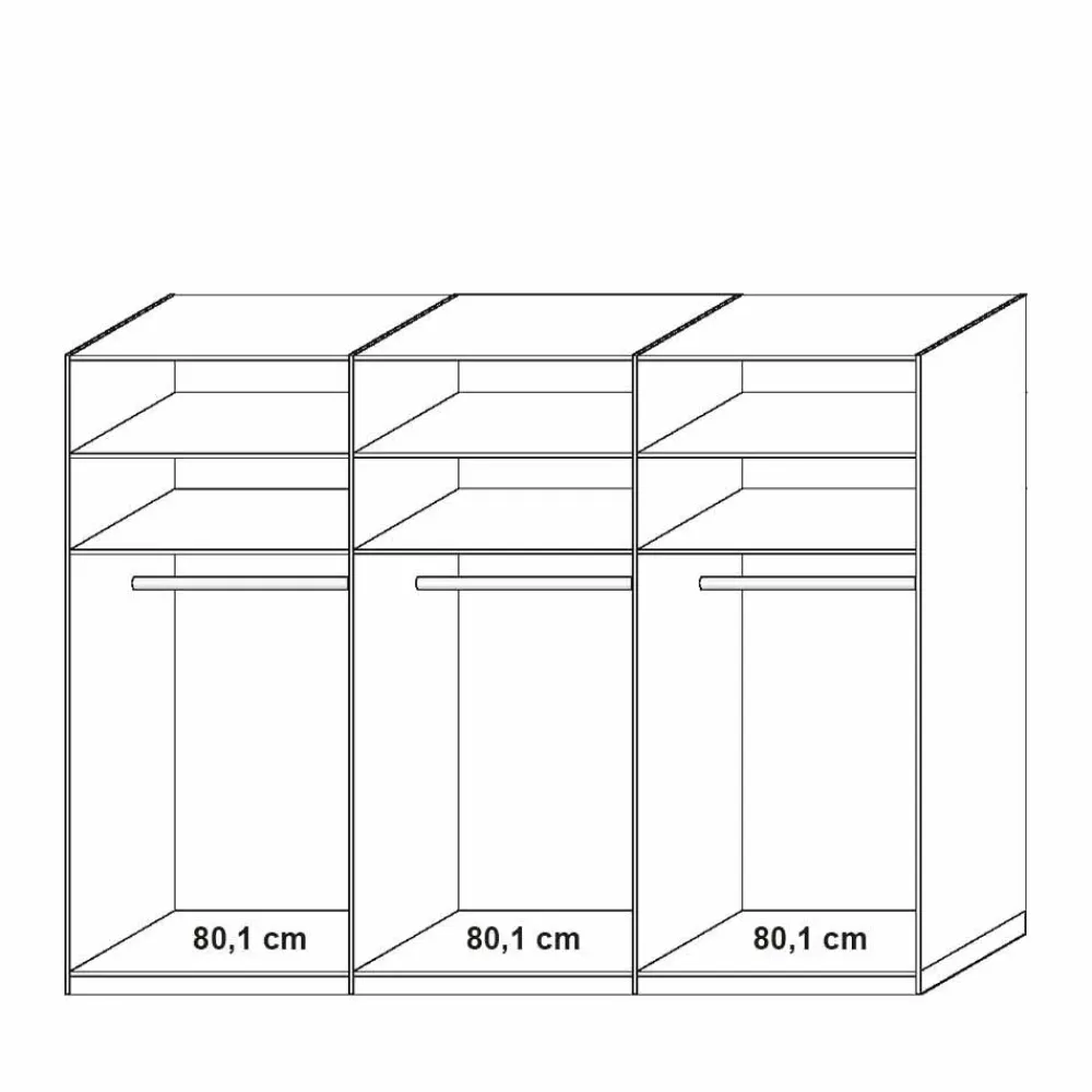 Wohnen Beiger Schlafzimmerschrank Pastranav mit sechs Schubladen