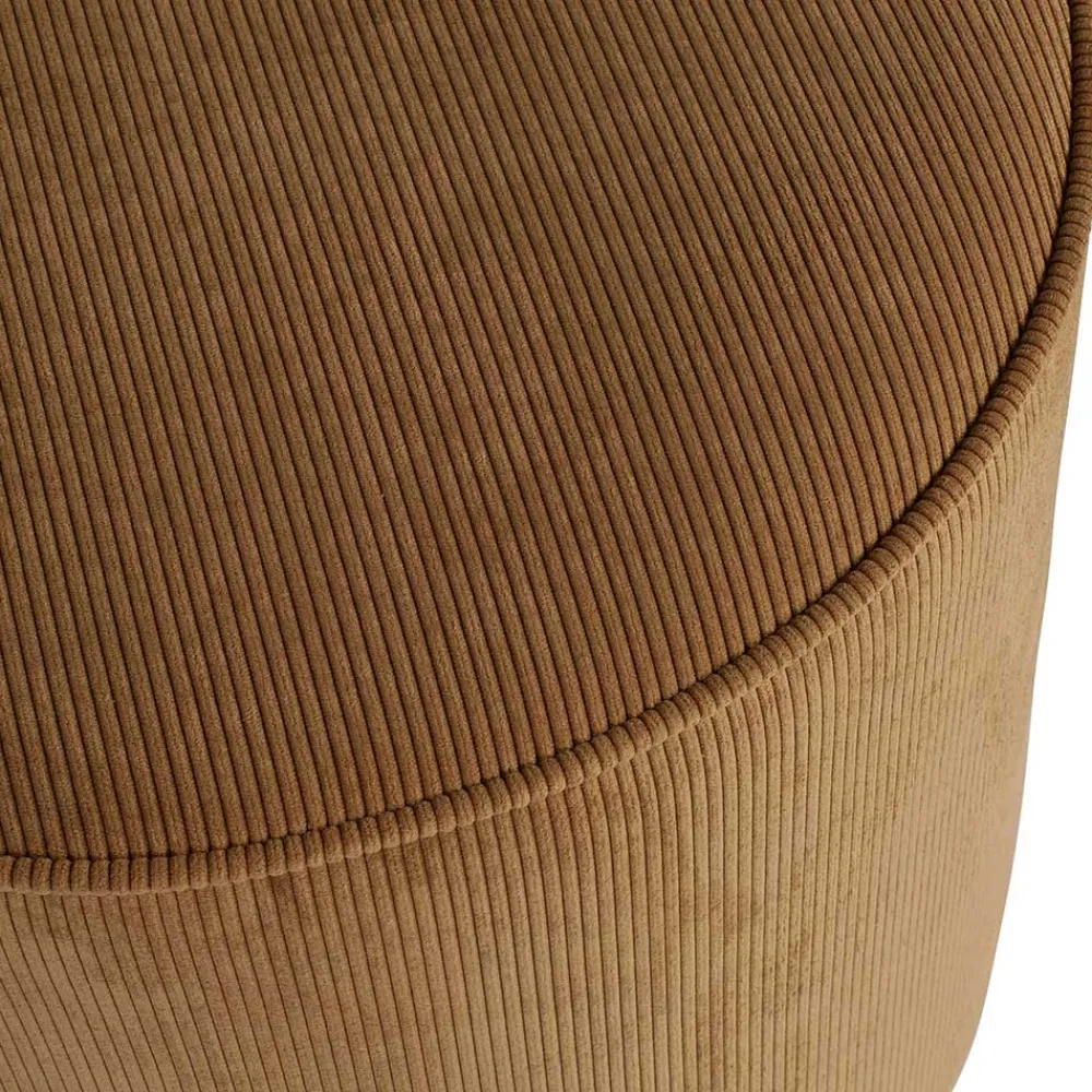 Wohnen Retro Möbel|Barhocker*Beistellhocker aus Cord in Honigfarben - Sumatra