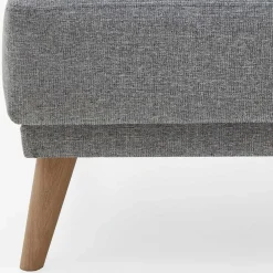 Wohnen Barhocker|Sessel & Hocker*Beistellhocker aus Strukturstoff Grau - Lyanez