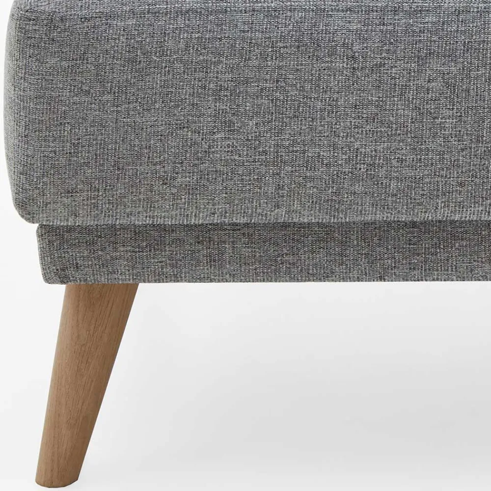 Wohnen Barhocker|Sessel & Hocker*Beistellhocker aus Strukturstoff Grau - Lyanez