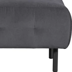 Wohnen Beistellhocker in Dunkelgrau Samtbezug - Pingdong