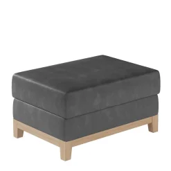 Wohnen Beistellhocker in Dunkelgrau Samt - Bildo