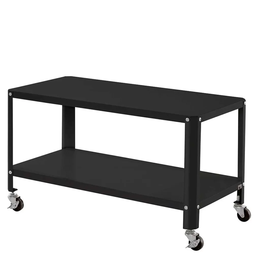 Wohnen Beistelltisch auf Rollen in Schwarz - Holiday