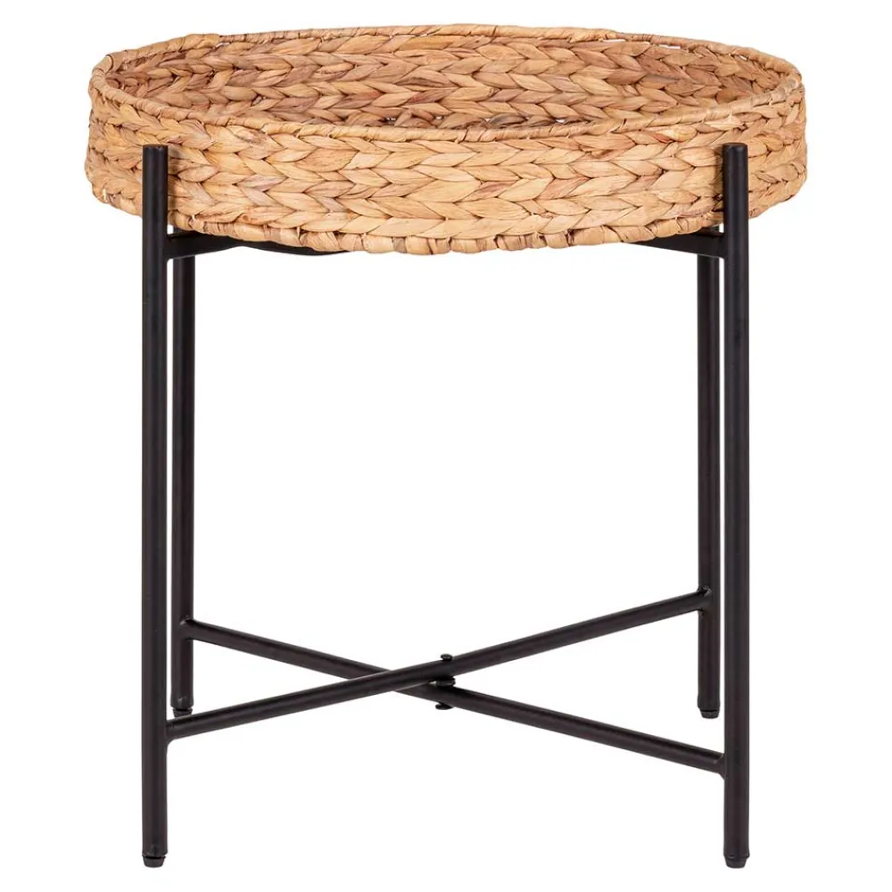 Wohnen Rattanmöbel*Beistelltisch aus Geflecht Wasserhyazinthe - Ofmany