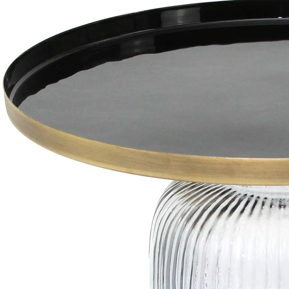 Wohnen Retro Möbel*Beistelltisch aus Metall mit Emaille - Amyl