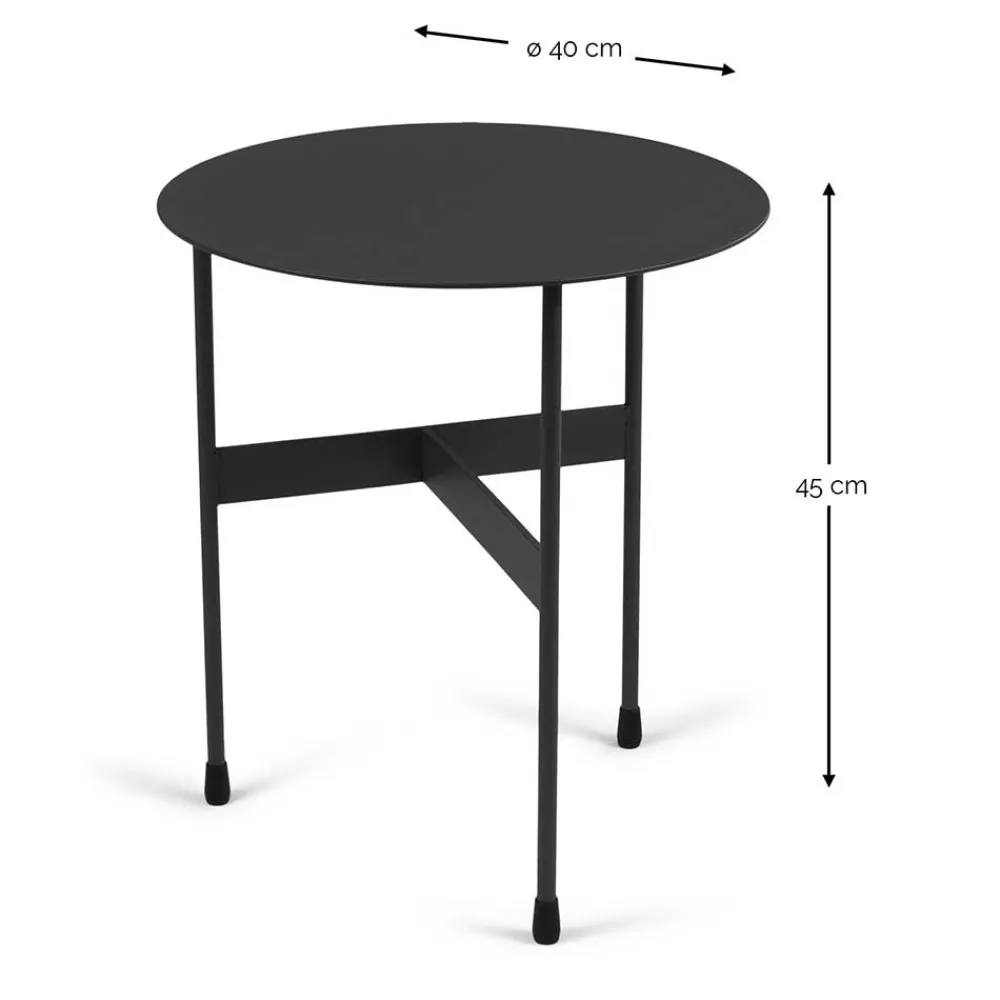 Wohnen Beistelltisch aus Stahl in Blau - Veneera