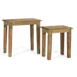 Wohnen Couchtisch|Boho Style Möbel*Beistelltisch Duo im Boho Style - Losvonos (zweiteilig)