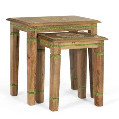 Wohnen Couchtisch|Boho Style Möbel*Beistelltisch Duo im Boho Style - Losvonos (zweiteilig)