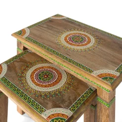 Wohnen Couchtisch|Boho Style Möbel*Beistelltisch Duo im Boho Style - Losvonos (zweiteilig)