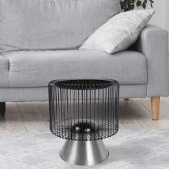 Wohnen Schwarze Möbel|Tische*Beistelltisch in Schwarz Marmorplatte - Davork