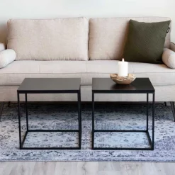 Wohnen Beistelltisch mit Bügelgestell in Schwarz - Espnoz