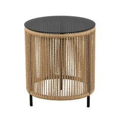 Wohnen Beistelltisch mit Rauchglas Platte - Pharina