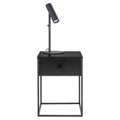 Wohnen Telefontische*Beistelltisch mit Schublade in Schwarz - Esbessa