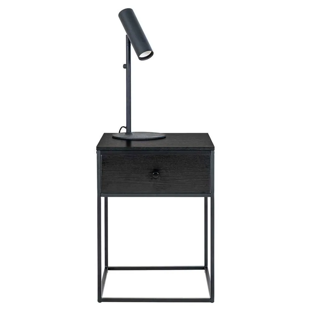 Wohnen Telefontische*Beistelltisch mit Schublade in Schwarz - Esbessa