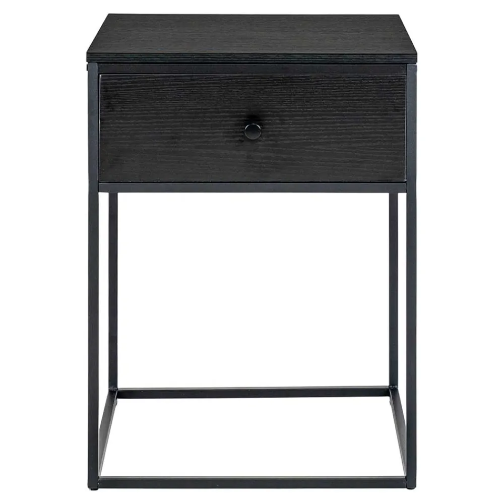 Wohnen Telefontische*Beistelltisch mit Schublade in Schwarz - Esbessa