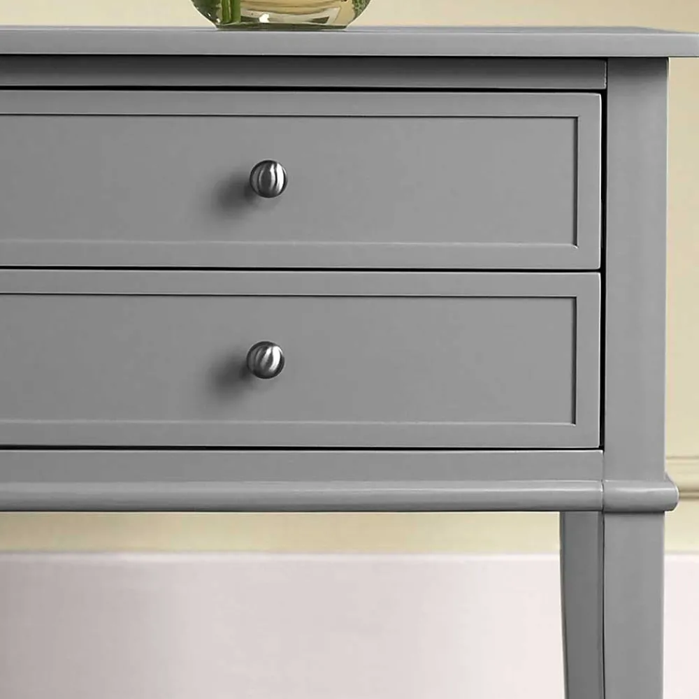 Wohnen Beistelltisch mit Schubladen in Grau - Lurya