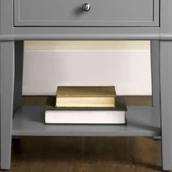 Wohnen Beistelltisch mit Schubladen in Grau - Lurya