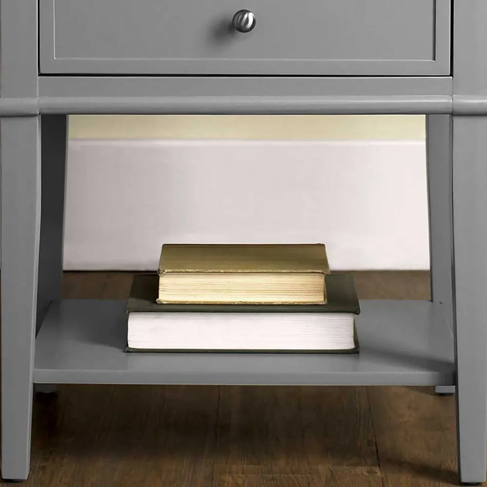 Wohnen Beistelltisch mit Schubladen in Grau - Lurya