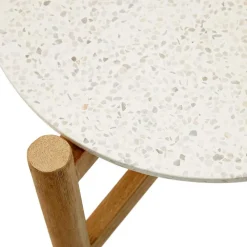 Wohnen Beistelltisch mit Terrazzo Platte - Finola